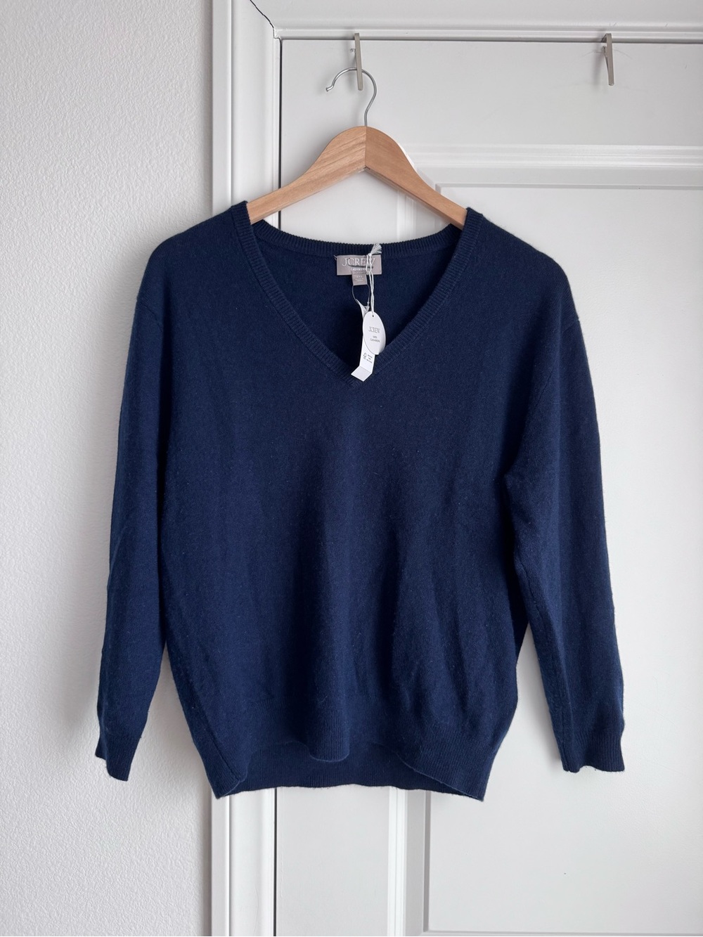 NWT J Crew Cashmere Relaxed V Neck Sweater Size XXS